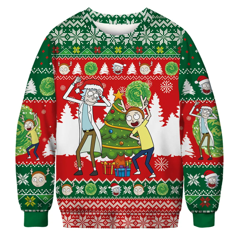 Ricky And Morty Christmas Couple Ugly Sweater