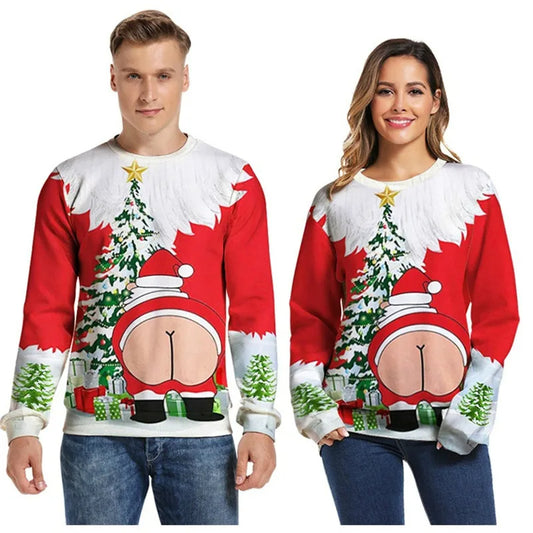 Funny Snowman Christmas Ugly Sweaters for Couples