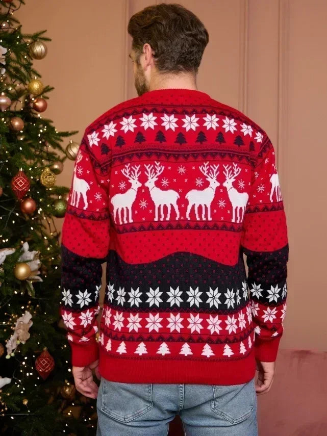 Reindeer Christmas Knit Ugly Sweaters for Couple